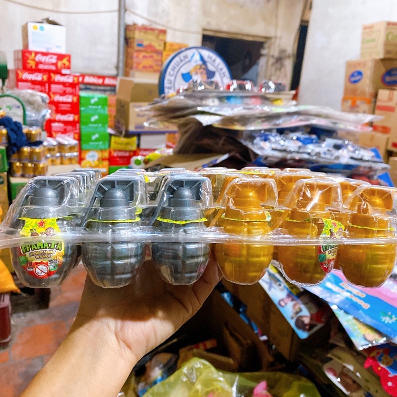 Khay 30 lọ kẹo xê hình đồ chơi