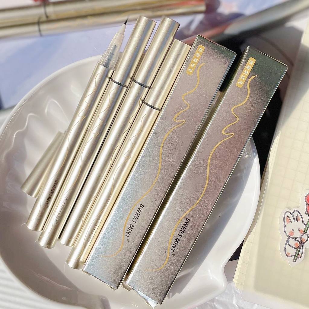 Bút Kẻ Mắt Dạng Lỏng Màu Đen Nhanh Khô Lâu Trôi Trang Điểm Tự Nhiên