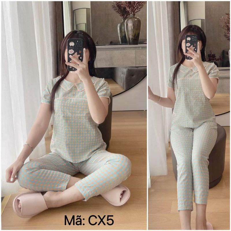 [BunnySky] Đồ bộ mặc nhà 2 khuy mềm mịn, fom dáng chuẩn