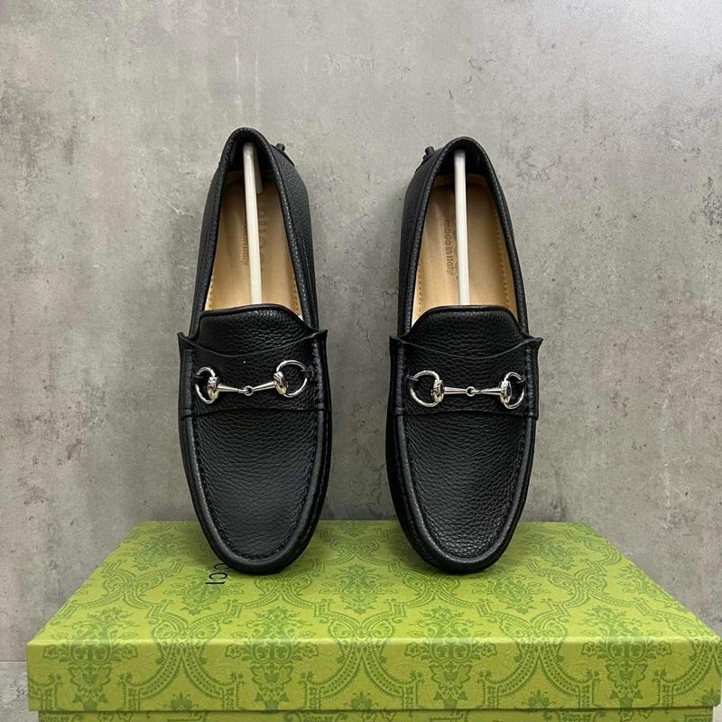 Giày tây lười gucci da sần logo sang trọng 7150