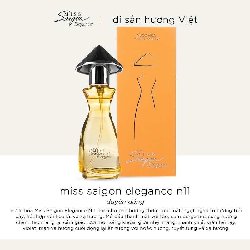 Nước Hoa nữ Miss Saigon Elegance EDP N11 15ml - HỘP MÀU CAM