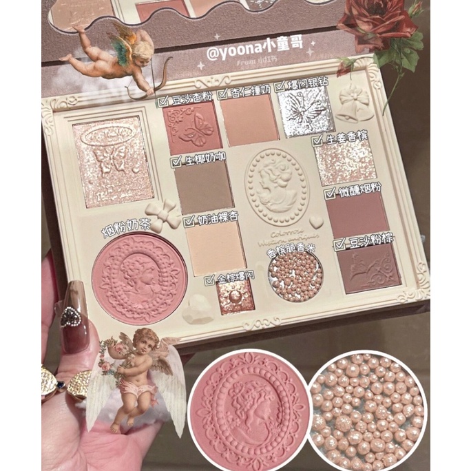Bảng Phấn Mắt / Phấn Má Hồng / Bắt Sáng Nổi Bật Phong Cách Hoàng Cung Đình Colorrose