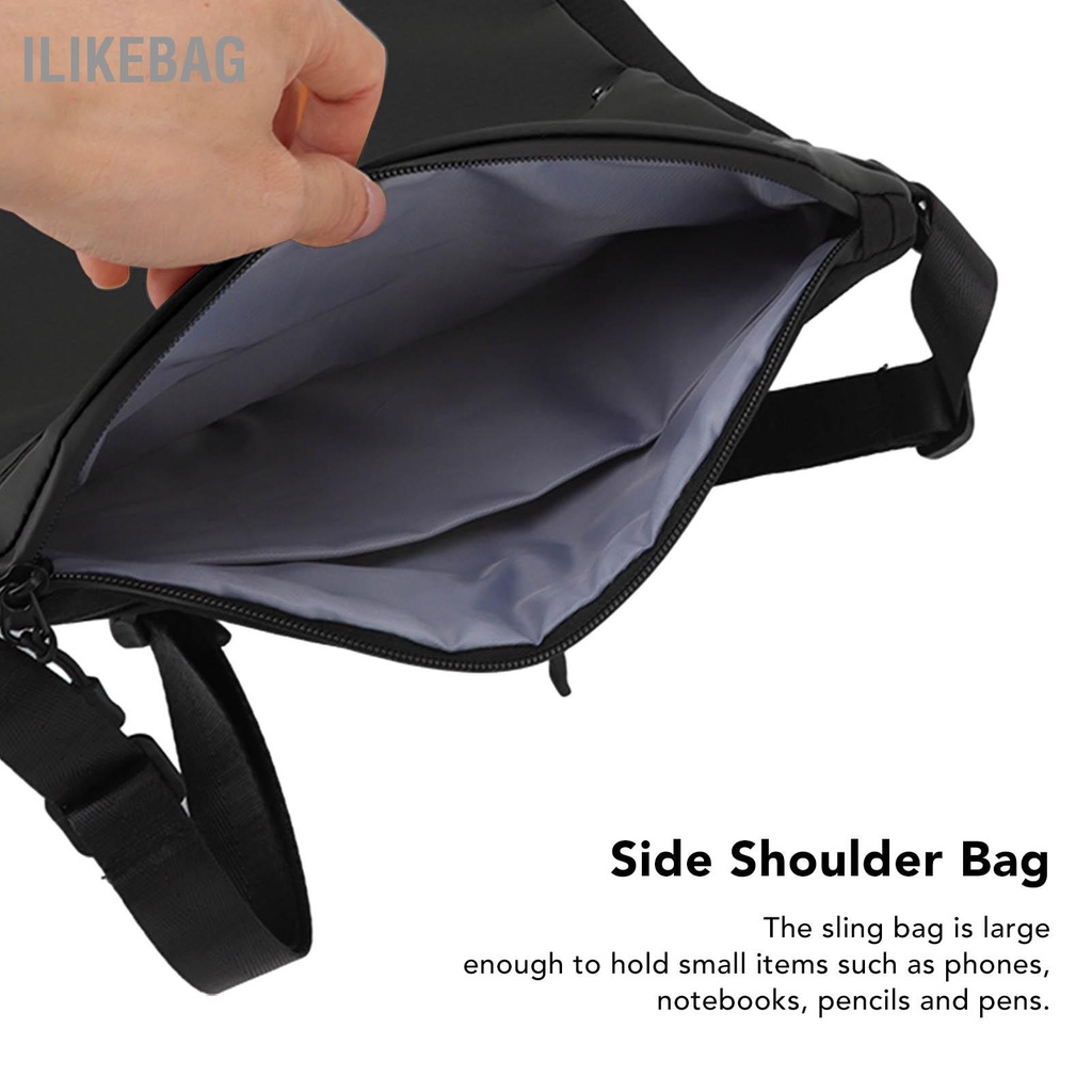 Ilikebag Túi Đeo Chéo Da PU Đơn Giản Thời Trang Công Suất Lớn Ba Lô Trước Ngực Cho Đi Học Làm