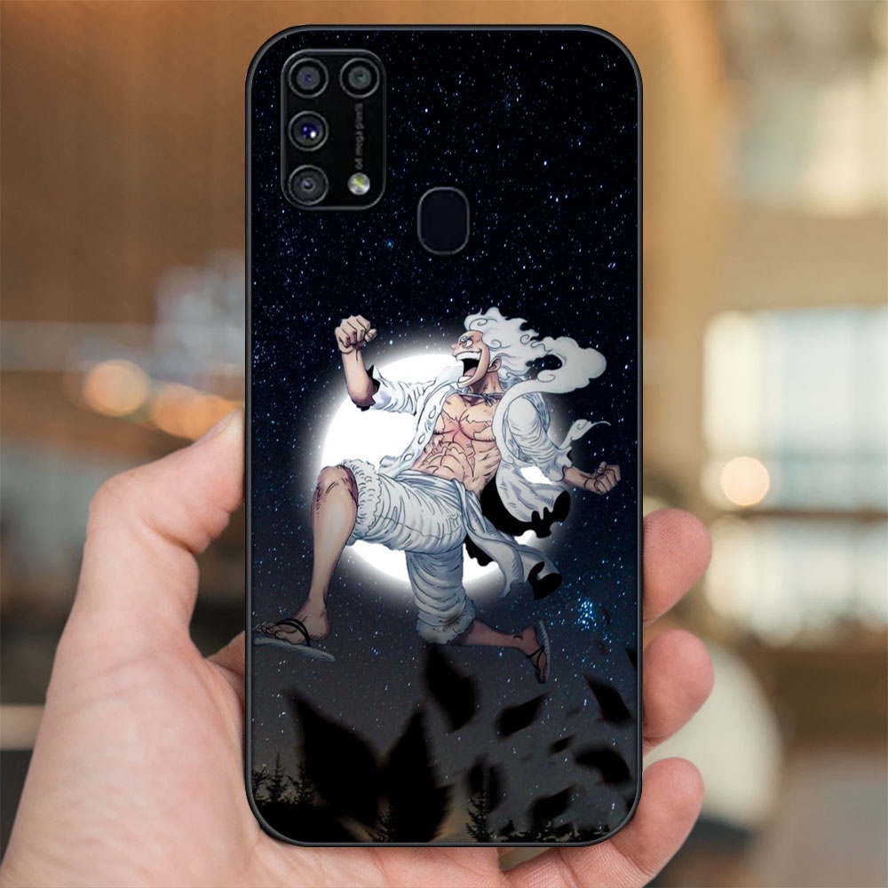 Ốp lưng Samsung M31 viền đen in hình Luffy Gear 5 Nika One Piece Đảo Hải Tặc