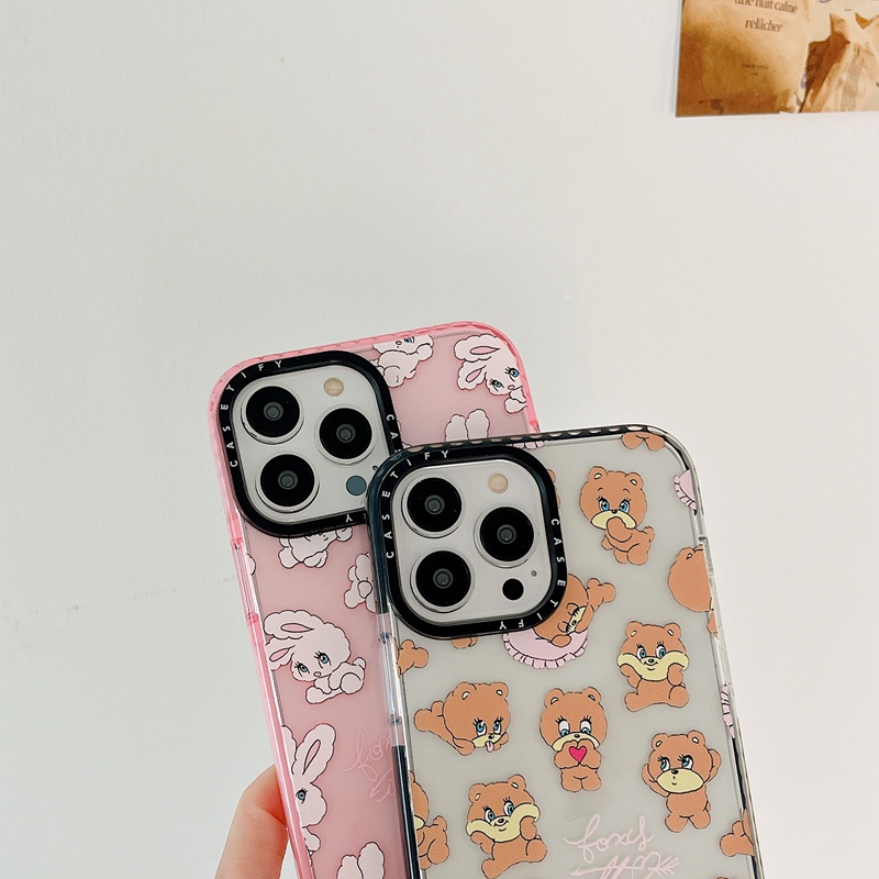 Ốp Điện Thoại TPU Silicone Dẻo In Họa Tiết Gấu Thỏ Hoạt Hình Cho iPhone 7 8 X XR XS 11 12 13 14 Plus Pro Max