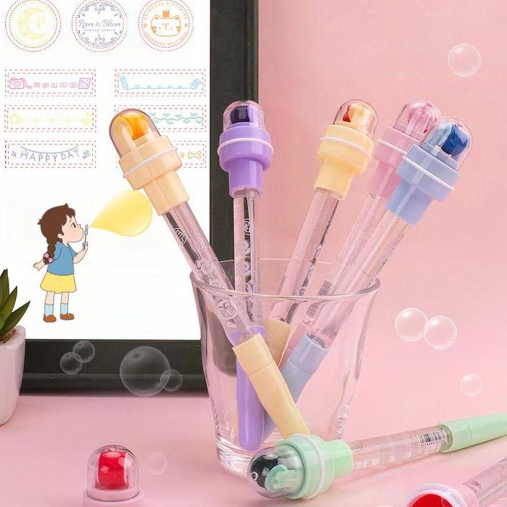 PISTA Bút Mực Gel Đa Năng Có Đèn Thổi Bong Bóng Sáng Tạo Cho Học Sinh