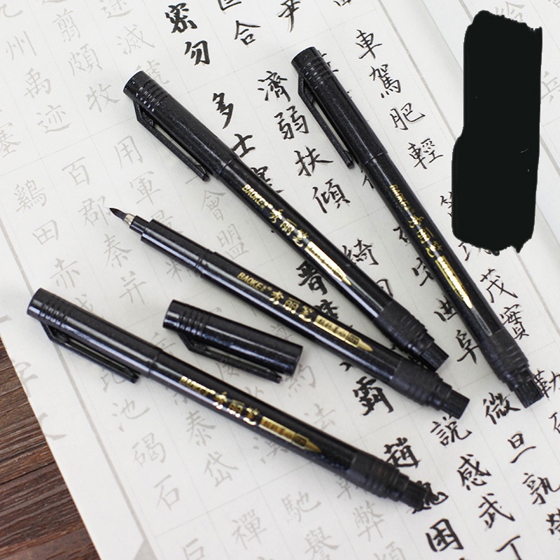 Bút viết thư pháp calligraphy Pkbeoshop , bút lông Baoke mực đen nhiều ngòi dùng vẽ tranh trang trí sổ lưu niệm B33