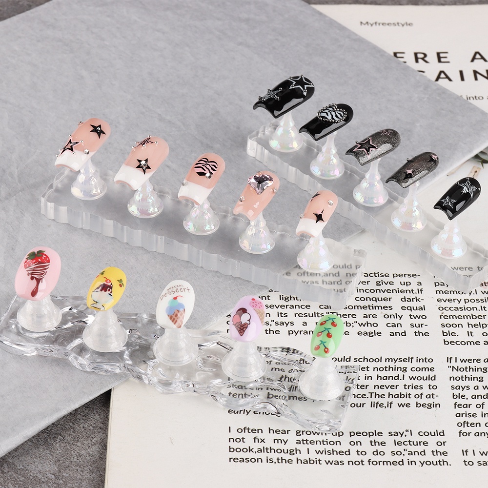 Giá Đỡ Nam Châm Trưng Bày Móng Tay Giả Bằng Nhựa Acrylic