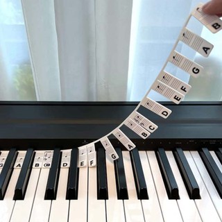 Piano keyboard Stickers Beginner's Guide To Piano Notes Removable Piano Keyboard Notes 88 Keys Full Size