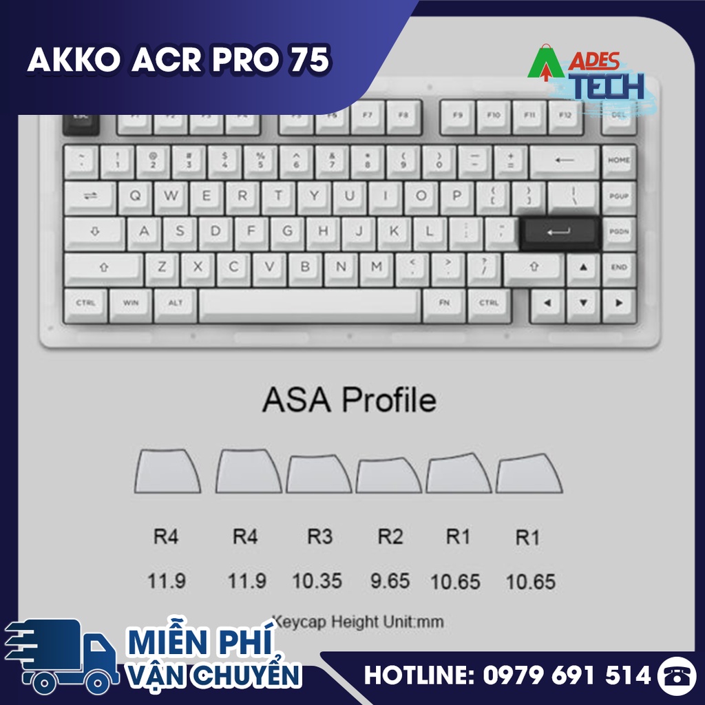 Bàn phím cơ AKKO ACR Pro 75  - Bảo hành 1 năm