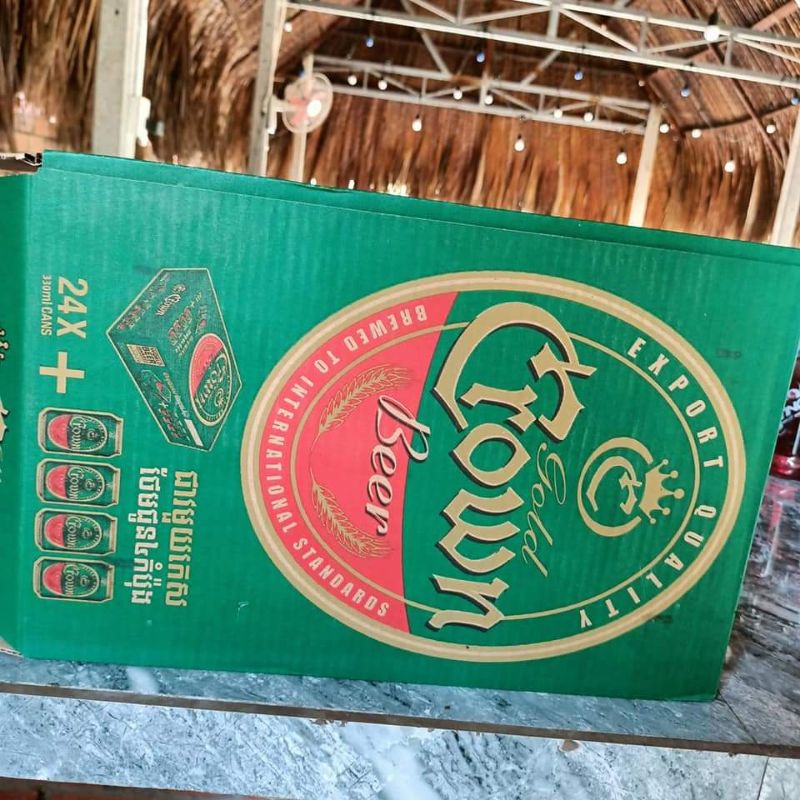 Bia crown campuchia. thùng 24lon.330ml