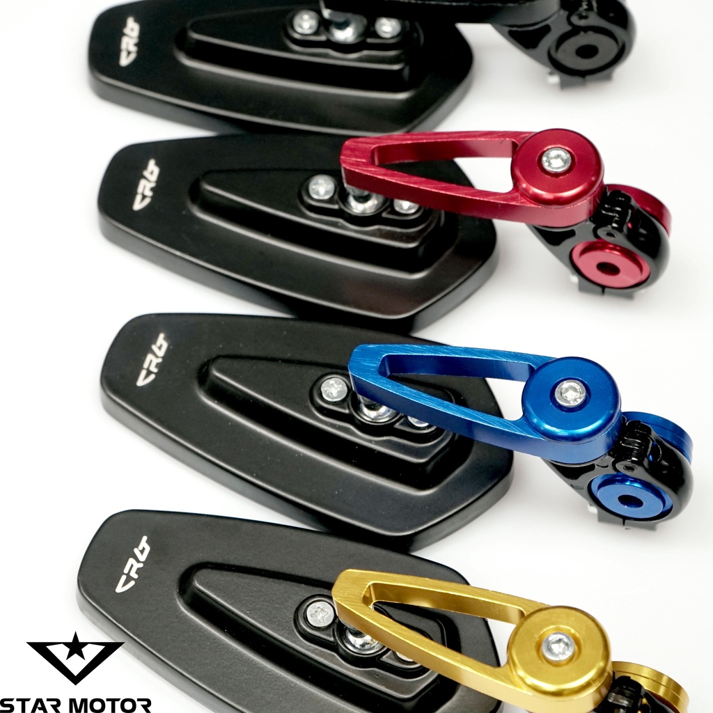 Gương-kiếng gù chân gương CRG V1 nhôm CNC lắp chân gương các dòng xe mặt kính xanh chống loá