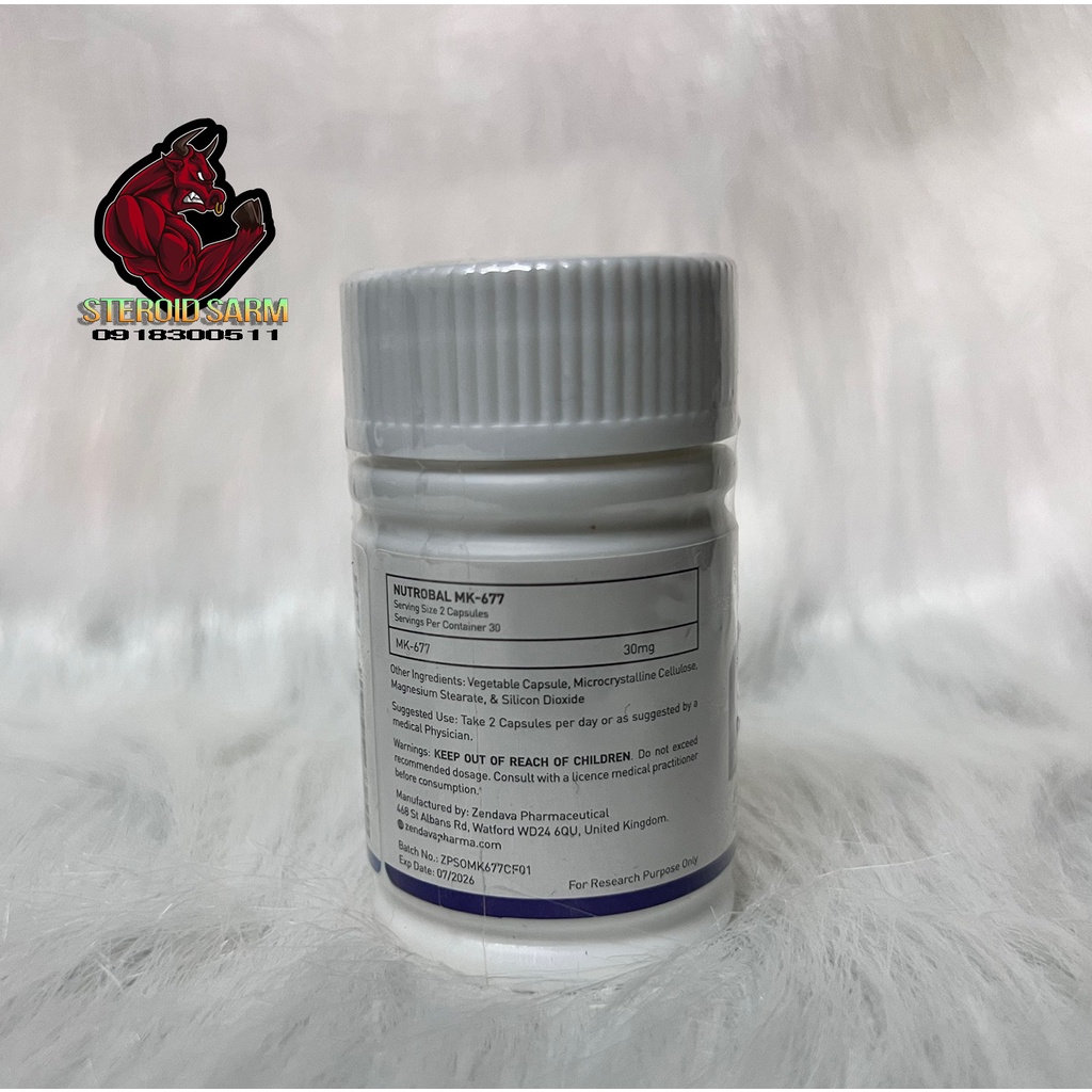 ⚡️TĂNG HẤP THU⚡️ MK677 30mg  - Chính Hãng ZENDAVA Lọ 60 Viên