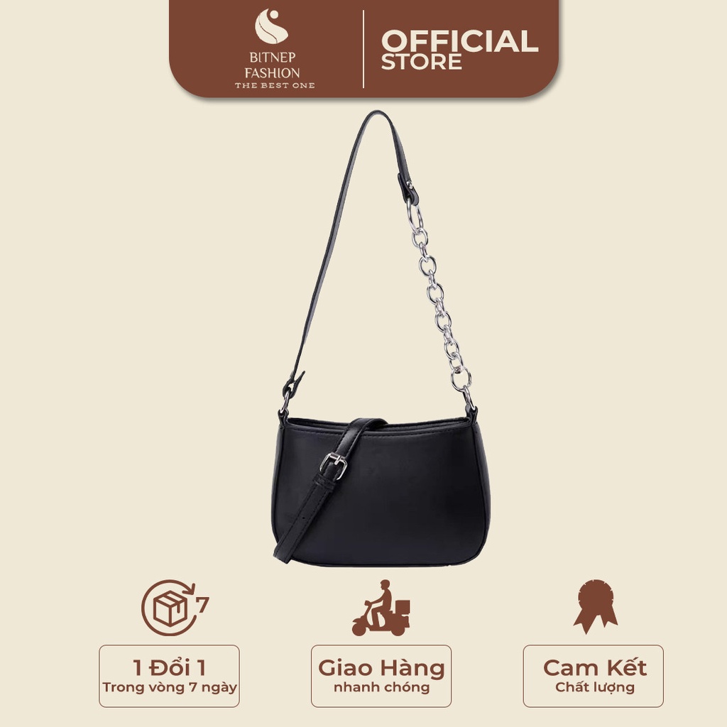 Túi xách nữ đeo chéo BITNEP FASHION da trơn,phong cách thời trang Hàn Quốc DT002