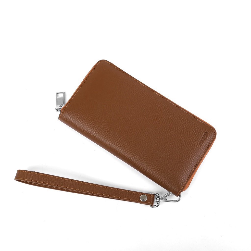 Ví khóa Harda Cầm Tay Da Cao Cấp Saffiano Phiên Bản Nâng Cấp