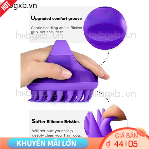 Bàn Chải Silicone Massage Tẩy Tế Bào Chết Chăm Sóc Da Đầu