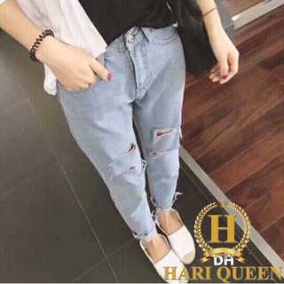 Quần baggy bò rách 5 vạch DHO0601
