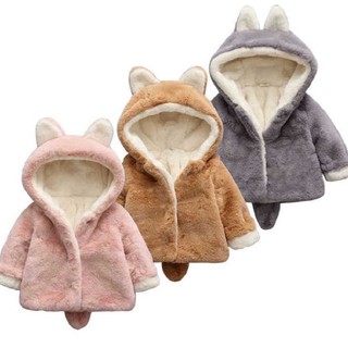 Áo khoác lông cho bé hình tai cáo dễ thương chất mềm mịn Baby And Me