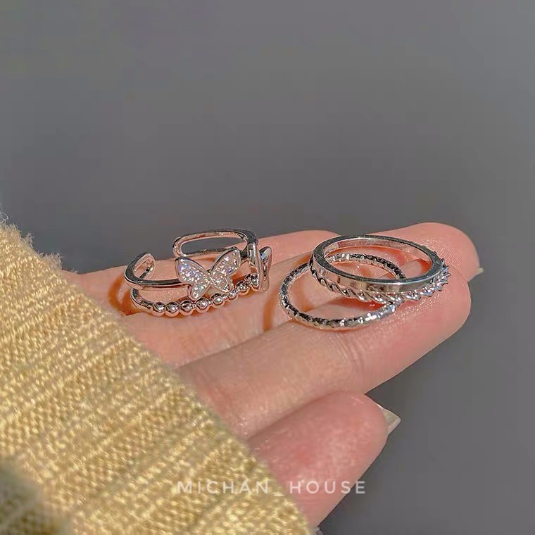 Set nhẫn cá tính, nhẹ nhàng, phong cách thời trang mới mẻ