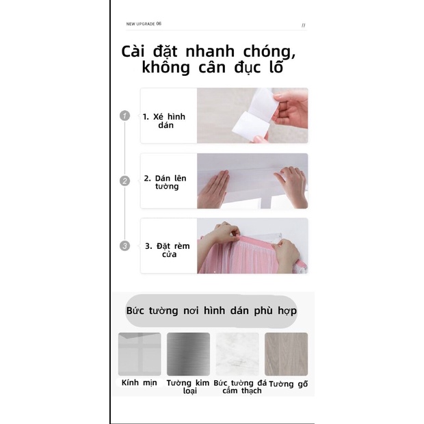 Rèm cửa dán tường chống nắng, Rèm cửa sổ trí phòng họa tiết Rèm Sao nghệ thuật không cần khoan tường lắp đặt tiện dụng