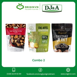 Nấm hương sấy giòn tỏi ớt dj&a 65g - ép giòn 45g - nấm hương sấy khô 60g