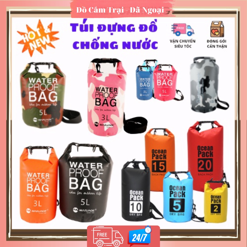 Túi chống nước, túi đựng đồ chuyên dụng cho các hoạt động thể thao dưới nước, đi biển, Cắm trại [có ảnh và video]