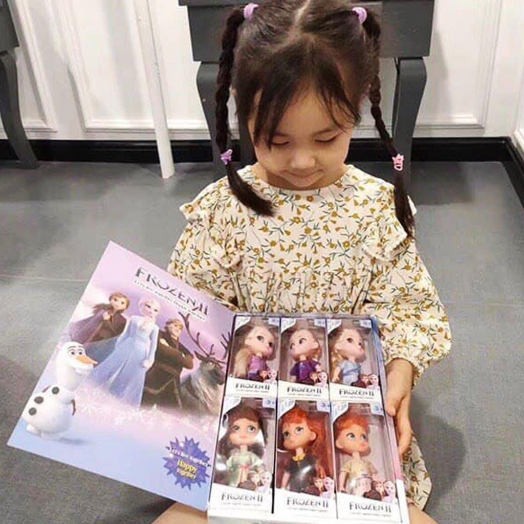 Hộp 6 Búp Bê đồ chơi Frozen 2 Disney Elsa Anna Cho Bé Gái XIAOMIMI