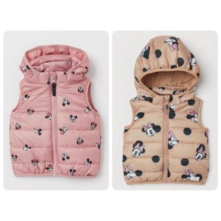 Áo gile phao bé gái h&m sz 1-3y