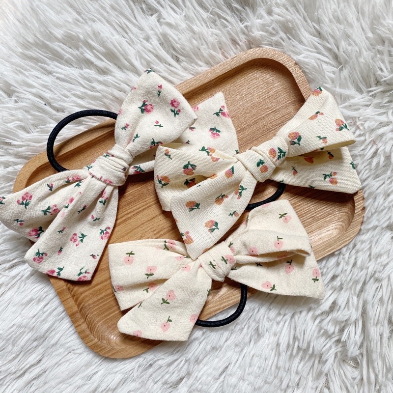 Nơ buộc tóc hoa nhí xinh xắn dễ thương - sản phẩm handmade