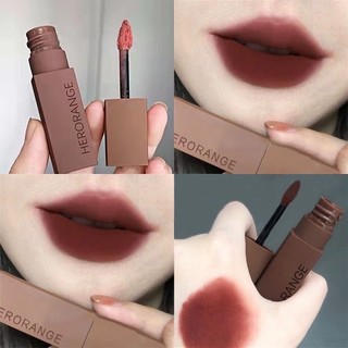Son môi Herorange Matte Lip Color màu nhung sương mềm môi chống nước vỏ vuông 3.5g