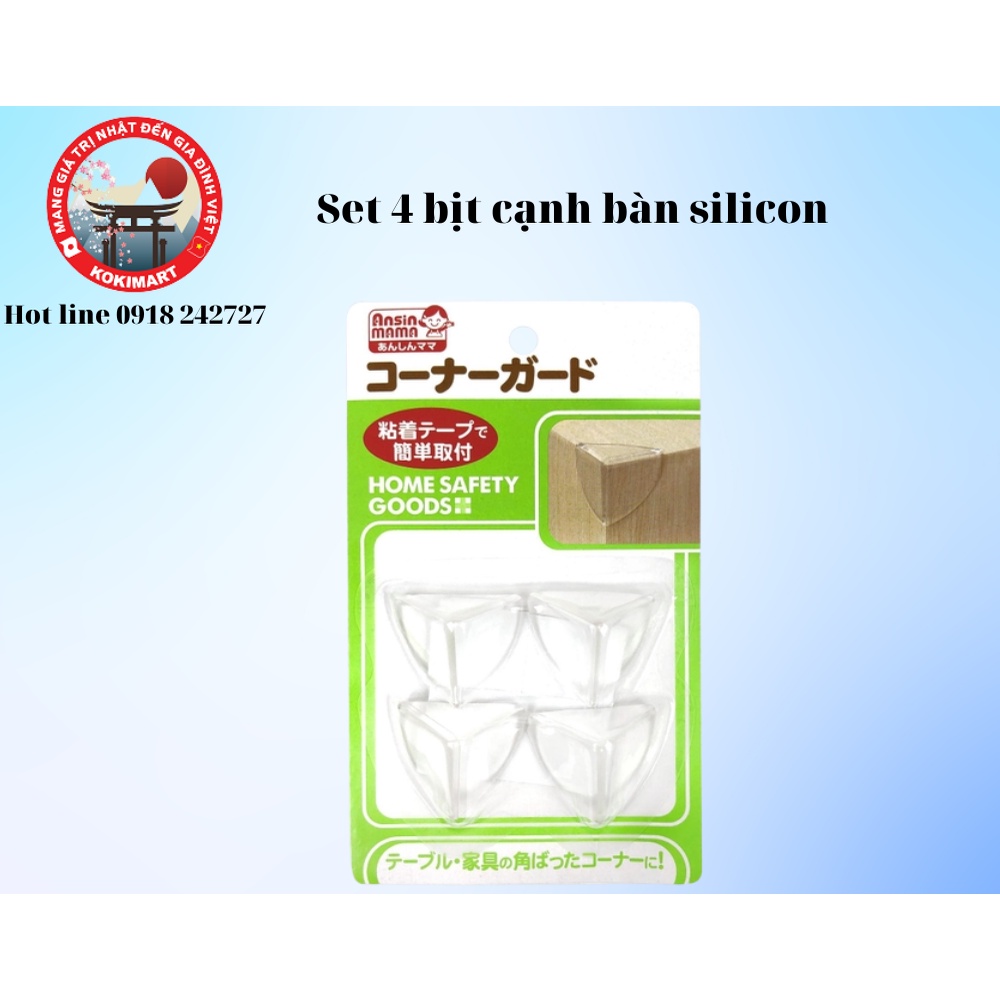 Set 4 bịt cạnh bàn silicon