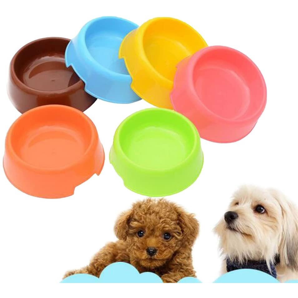 Bát Ăn Đơn Cho Chó Mèo Bằng Nhựa Dẻo dày size 15/13cm cao 5cm -  Bát ăn chó mèo màu pastel cực xinh