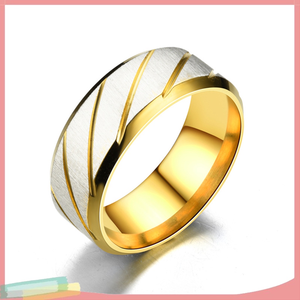 Nhẫn thép không gỉ họa tiết hình học thời trang cho nam