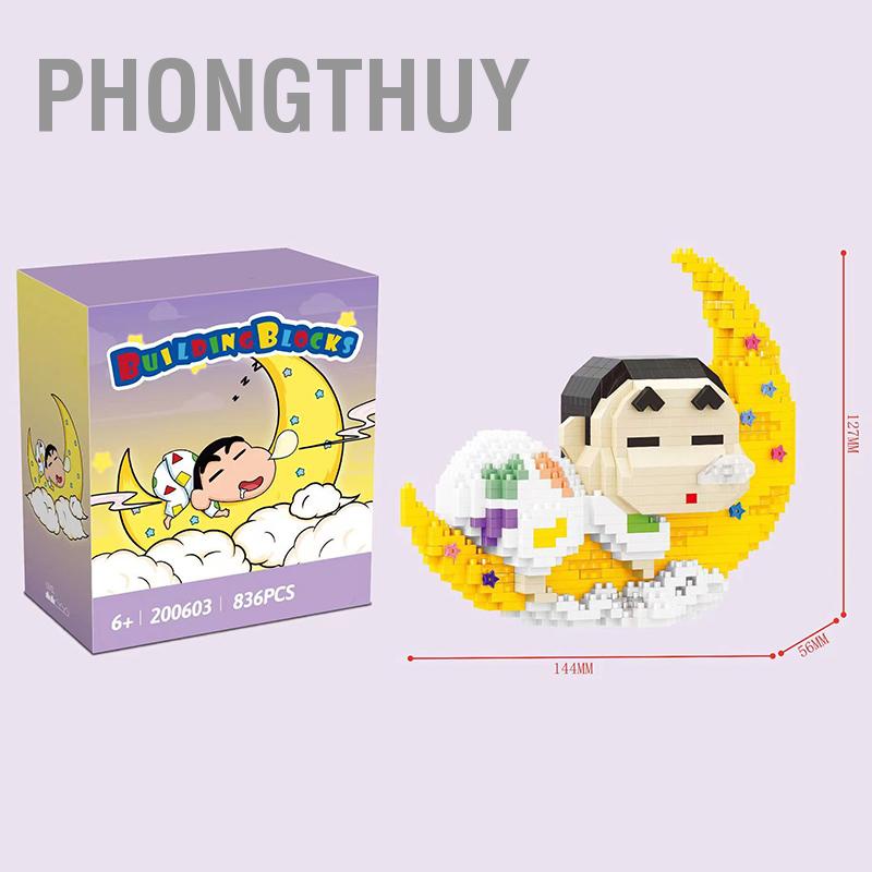 Mô hình lắp ráp Hoạt Hình Crayon Shin đáng yêu Trang Trí Để Bàn