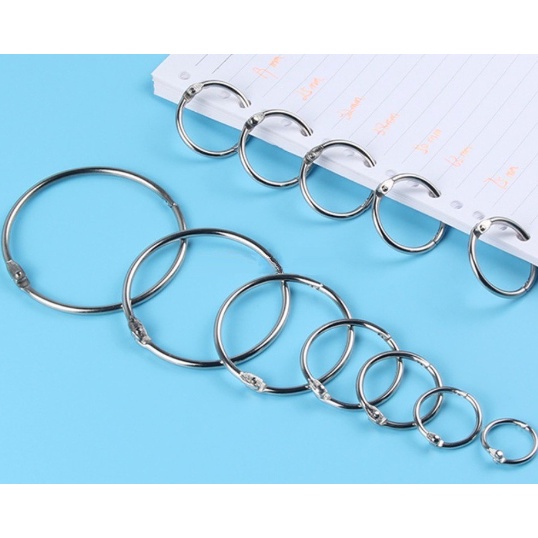 Đủ size 2-8.8cm Khoen tròn Khoen vòng mở inox, làm flashcard,Đóng Gáy Sách - Album - Nhật Kí-Tài Liệu
