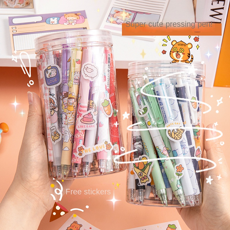 Set 30 Bút Bi Ngòi 0.5 In Họa Tiết Hoạt Hình Dễ Thương