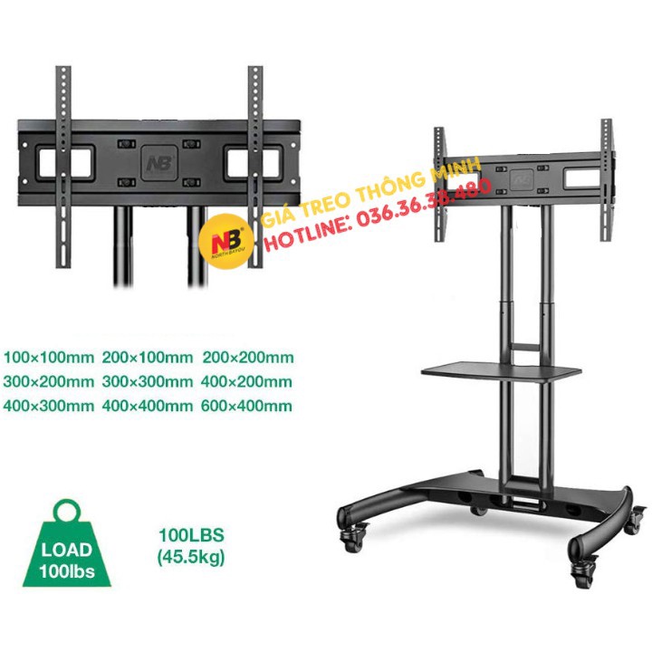 [ Giao Hàng Hỏa Tốc ] Giá Treo Tivi Di Động NB AVA1500 32 - 75 Inch Giá Treo Tivi Có Bánh Xe Di Chuyển - Chuyên Hội Nghị