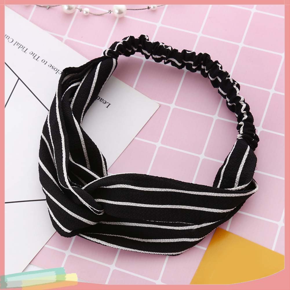 Băng đô họa tiết kẻ sọc thời trang dành cho nữ