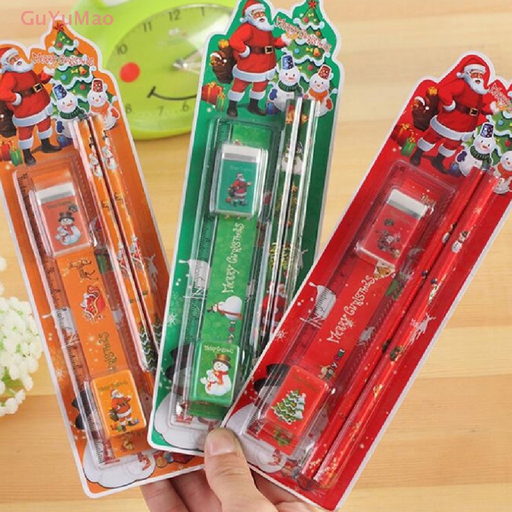 Bộ 5 Dụng Cụ Học Tập Họa Tiết Giáng Sinh Dễ Thương