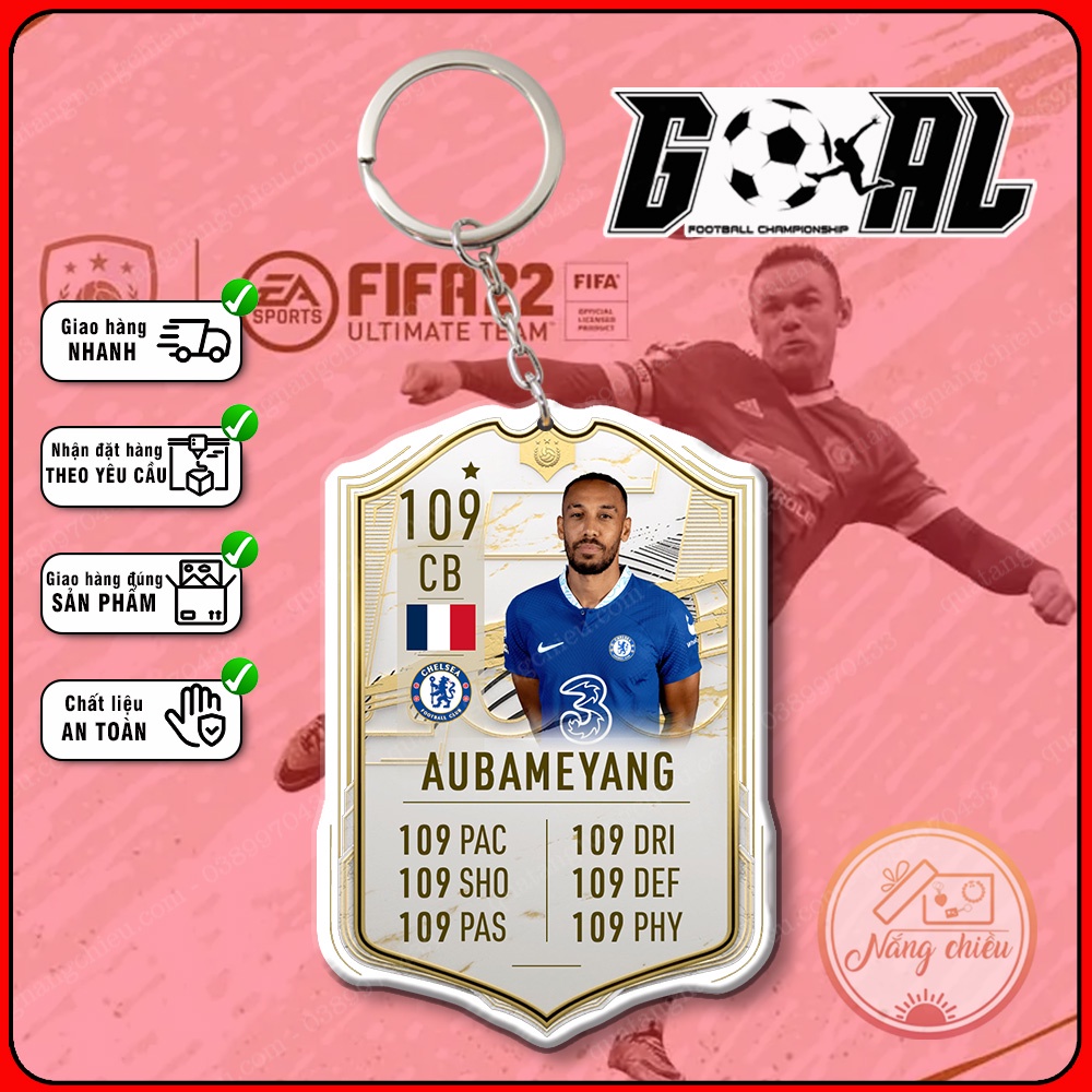 Móc khóa cầu thủ⚽ Thẻ bóng đá Legend⚽ Móc khóa in theo yêu cầu
