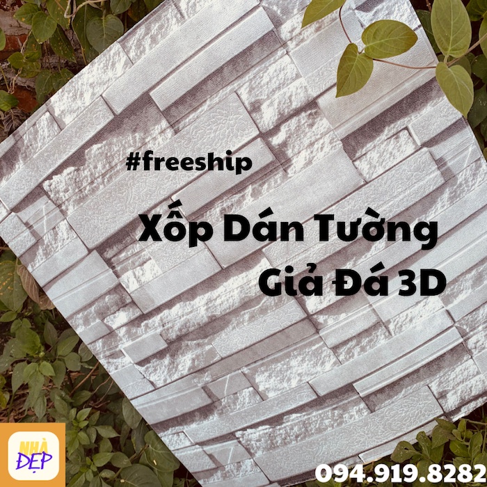Xốp Dán Tường Giả Đá 3D 70x70CM - Rẻ Vô Địch Decal Trang Trí Phòng Siêu Đẹp Siêu Bền