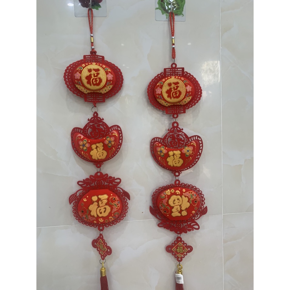 Dây treo 3D phủ nhung dài 80cm trang trí nhà cửa dịp tết cổ truyền, cưới hỏi- GIÁ 1 DÂY