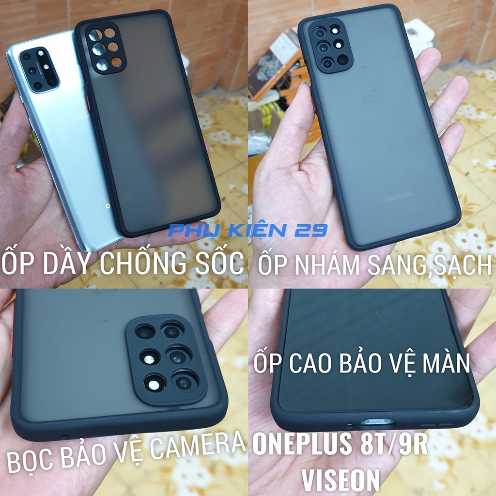 [Oneplus 8T/ 9/ 9R/ 9RT] Ốp lưng chống sốc,chống va đập VISEON lưng nhám cao cấp