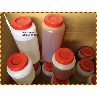 KEO DÁN GỖ 2 THÀNH PHẦN  EPOXY BỘ 1KG ( 0.5KG A : 0.5 KG B)