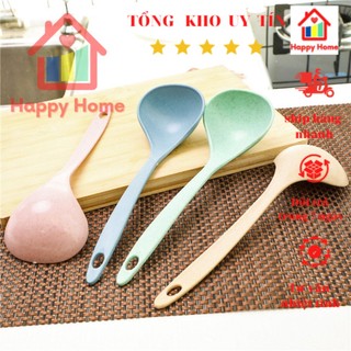 Môi múc canh, muôi, vá lúa mạch tiện dụng Happy Home