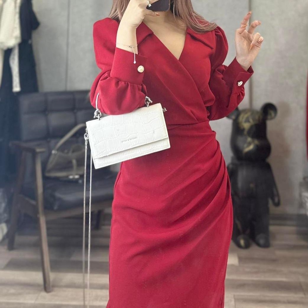 Váy xếp ly eo bèo hông t215