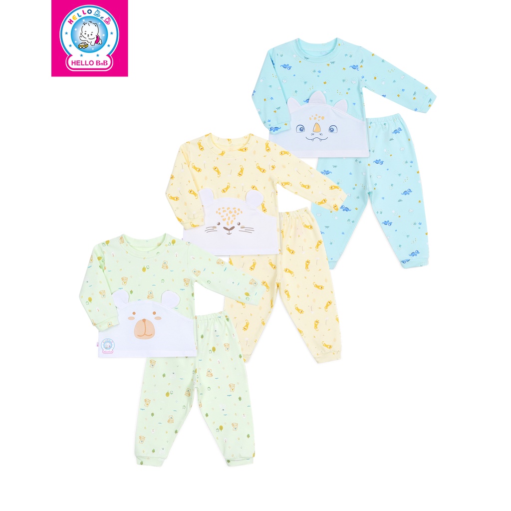 Bộ dài phối trắng bé trai BA1382 - HELLO BnB