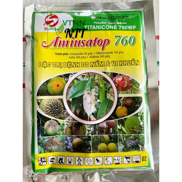 Thuốc trừ bệnh TITANICONE 760WP AmiusaTop 760 (100gr) Đặc trị bệnh do nấm và vi khuẩn - VTNN Nguyễn Thanh Tuyền