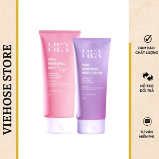 Combo Kem Body Treatment , Kem Body Dưỡng Trắng Da Her Cosmentis