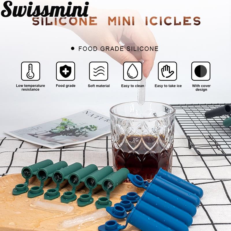 Khuôn Silicone Làm Đá Bi Tròn 6 Ngăn Tiện Lợi